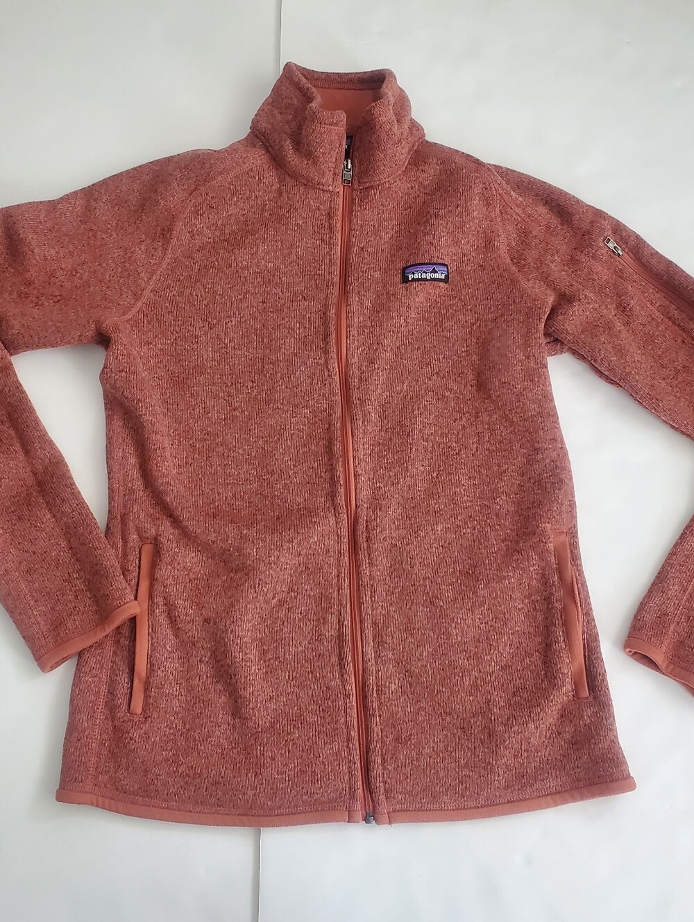 Patagonia Womens Pink Orange Salmon  Better Sweater Jacket Fleece Medium 25543